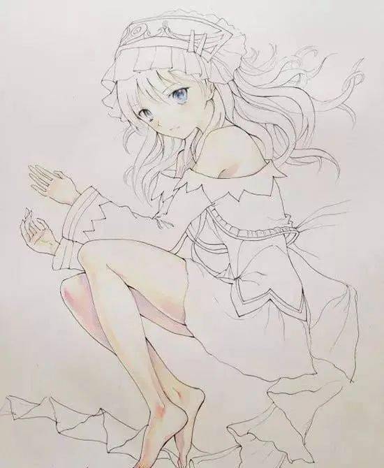 彩铅动漫人物画法步骤