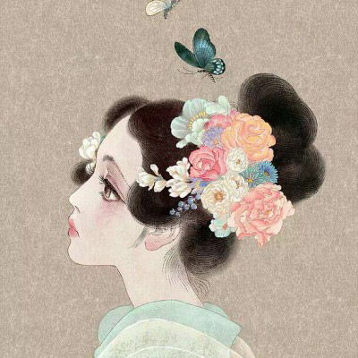 彩绘图片唯美人物头像2020女人好运的微信头像