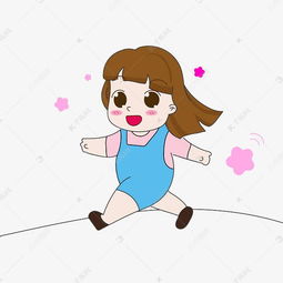 矢量卡通手绘走路的小女孩素材图片免费下载千库网