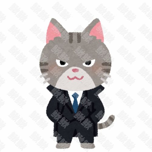 穿着黑大衣的坏坏的黑社会小狗狗猫咪小猫手绘卡通插画手绘png儿童插画免扣素材1阿猫阿狗