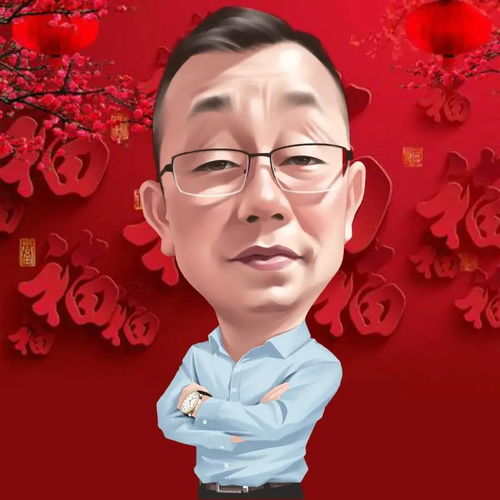 幽默立体的大叔们新年用的卡通漫画头像,只一个帅字