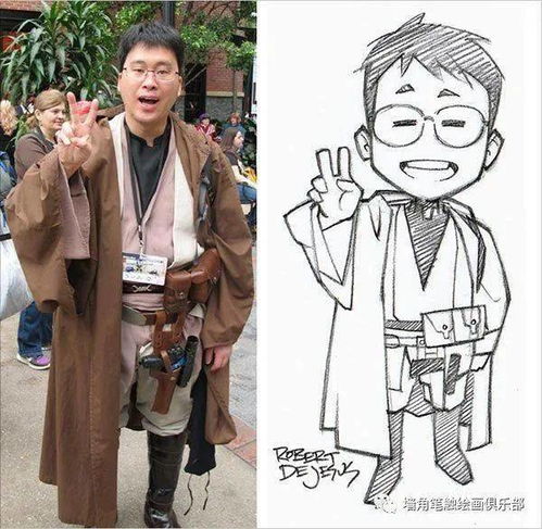 他山之石艺插画师将真人绘制成q版人物头像,原来你如此可爱