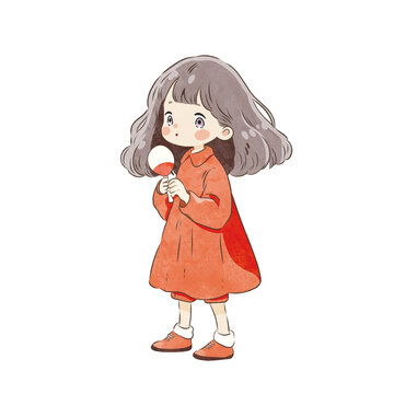 卡通女孩简笔画设计模板下载设计素材素材下的动漫卡通设计模板