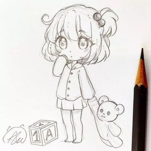 不会画女生这么多动漫线稿给你临摹还怕画不好吗