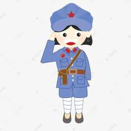 卡通解放军女兵免抠图下载素材图片免费下载千库网