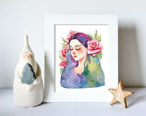 玫瑰鲜花酒包装插画设计予花予尚