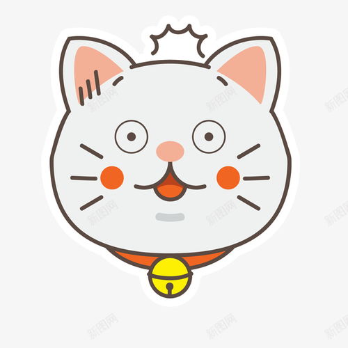 黑白色卡通惊讶猫咪矢量图高清素材网页设计图片页面网页平面电商创意素材png素材惊讶素材