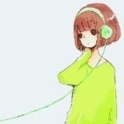 动漫绿衣服男生带耳机情侣图片急求