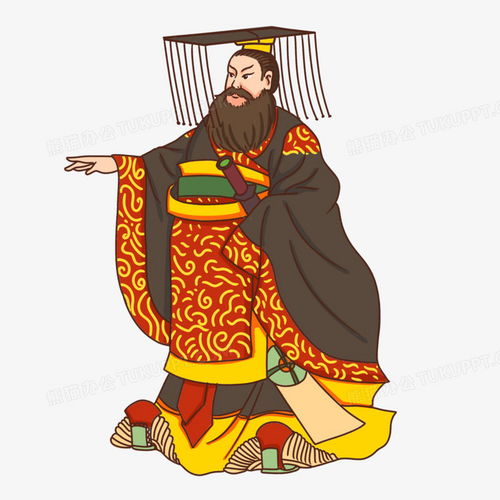 手绘秦始皇帝王形象png图片素材下载素材png熊猫办公