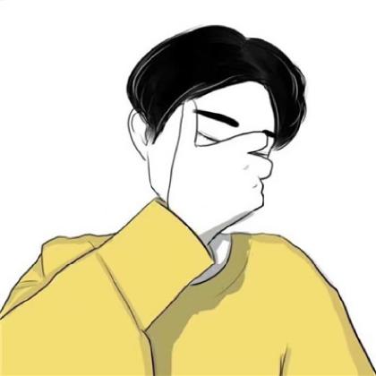 个性手绘系韩国情侣漫画头像图片一对两张单独的