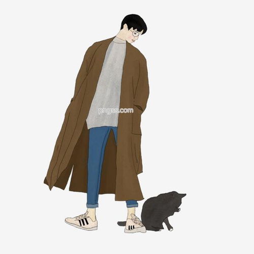 男孩与猫文艺清新复古psd图片大小3000x3000px图片尺寸3.75mb来自png搜索网pngss.com免费免扣png素材下载大衣服装复古简约卡通手绘可爱猫猫咪免费下载免扣男孩男生男友