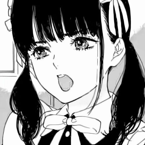 动漫头像第71期女孩子黑白动漫头像,我一拳把你头打爆,你信不信