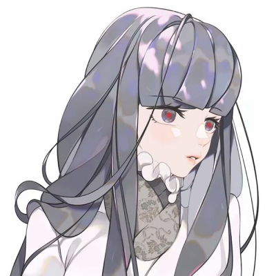 念长发飘飘动漫女生头像