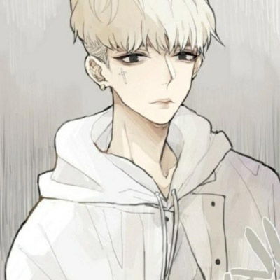 现代卡通油画头像男