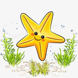 海星卡通海洋生物海洋世界png图片素材免费下载psd格式熊猫办公