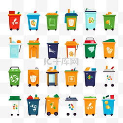 垃圾分类卡通图标图片垃圾分类卡通图标图片素材免费下载千库网