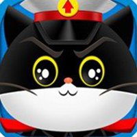 蓝色背景黑猫警长头像微信头像图片大全