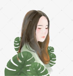 卡通手绘文艺小清新女生素材图片免费下载千库网