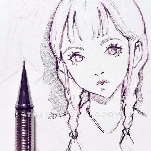 喜欢重金属摇滚的小姐姐,竟画出了小清新二次元动漫手绘