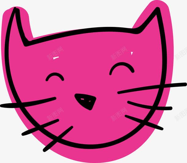 粉红色猫咪头像高清素材设计图片页面网页平面电商创意素材png素材嘴巴素材