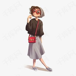 女孩素材图片免费下载高清卡通手绘png千库网图片编号4727261