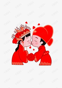 新婚夫妇素材图片免费下载高清卡通手绘png千库网图片编号7212148