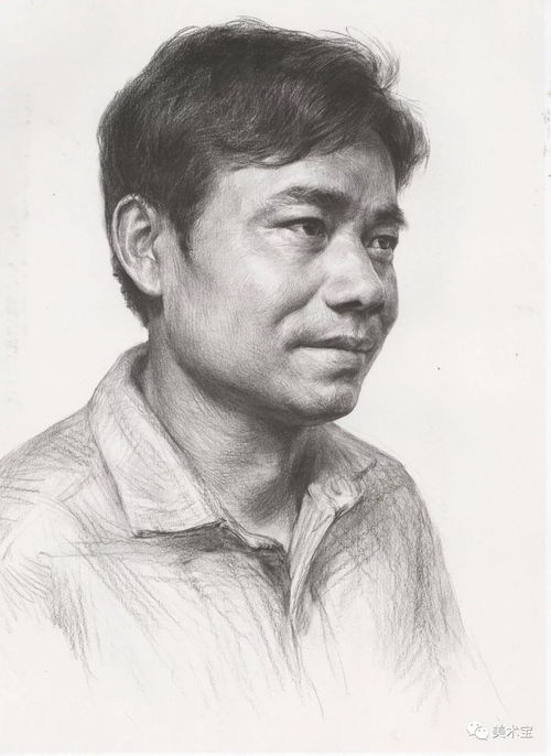 容易丢分的四分之三男中年素描头像刻画要点