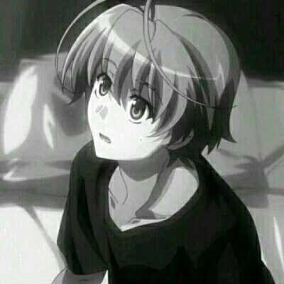 动漫男左女右恋人黑白头像
