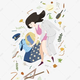 卡通时尚的女孩和内衣素材图片免费下载千库网
