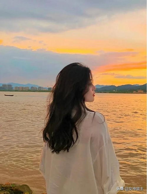 盛世容颜夕阳下的女神背影