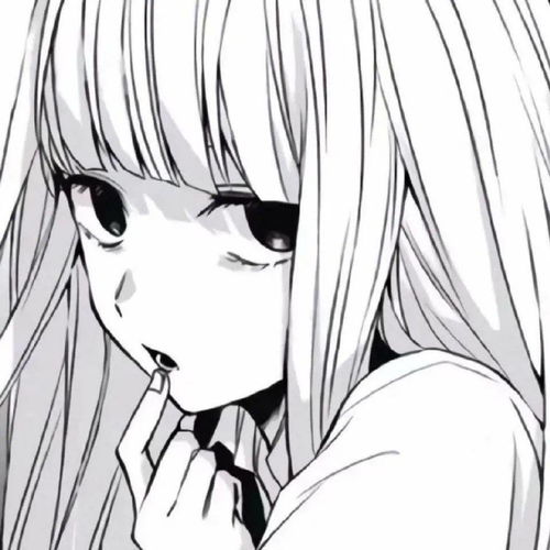 动漫头像敲多男女生黑白漫画风头像,爱不释手吖