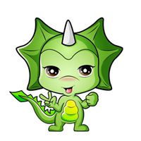 绿色可爱小恐龙头像动漫超萌小恐龙头像