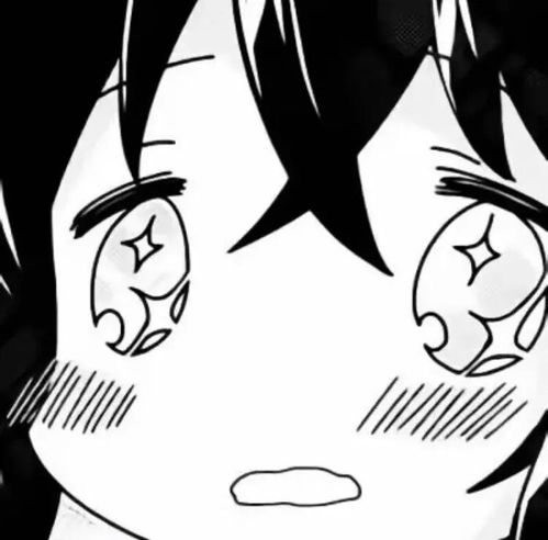 动漫头像黑白漫画风的可爱女头