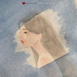 水彩手绘头像插画水彩教程卡通插画头像水彩少女森系