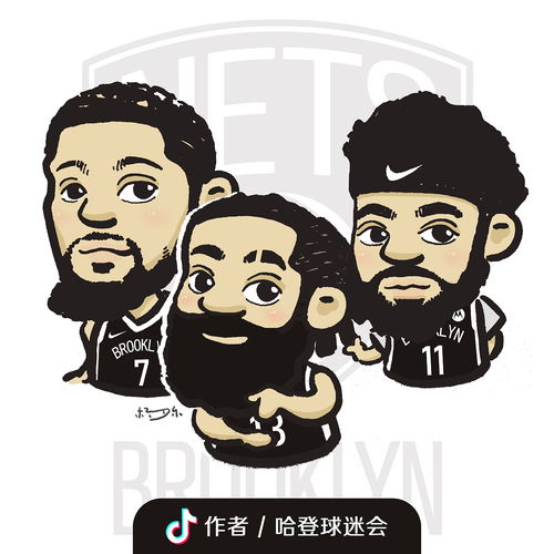 nba卡通版篮网三巨头