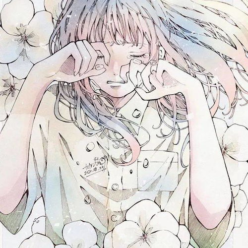 水彩插画自带飘逸的小清新动漫少女