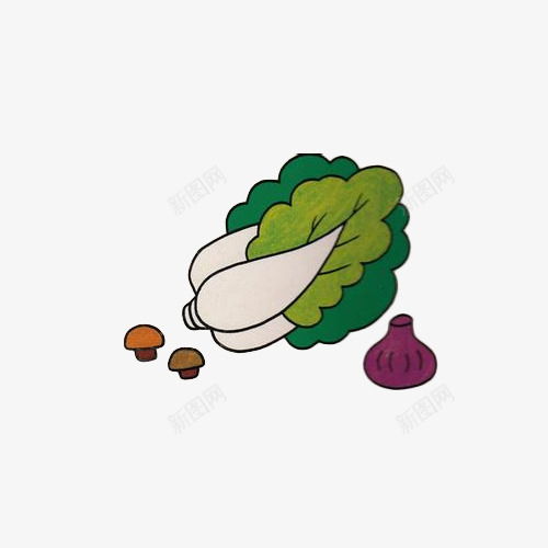 卡通手绘儿童插画大白菜元素免抠png设计图片免费下载页面网页平面电商创意素材蔬菜卡通素材