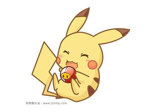 3张皮卡丘卡通简笔画图片