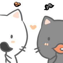 求卡通猫咪的情侣头像