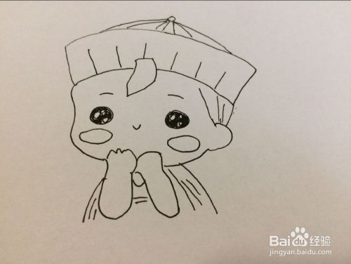 可爱卡通小僵尸的画法