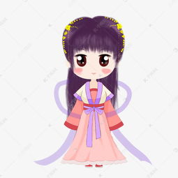 古代人物古人汉服小女孩萌系q版可爱素材图片免费下载千库网