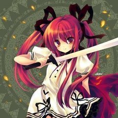 求银发红瞳和红发红瞳的少女图