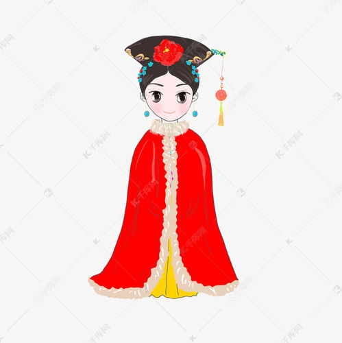 卡通古风可爱女孩清朝格格素材图片免费下载千库网