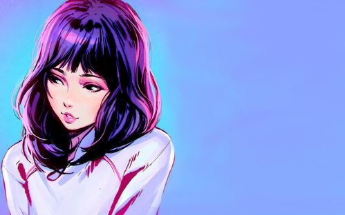 个性短发卡通女生壁纸
