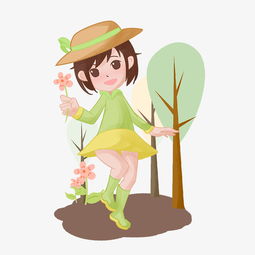 旅行快乐小女生卡通插画图片素材其他格式下载动漫人物大全