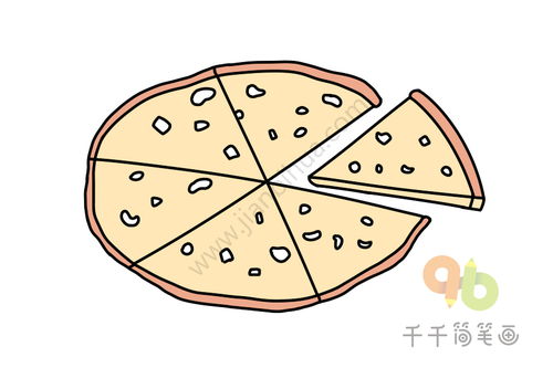 披萨简笔画步骤图片