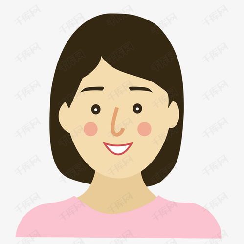 卡通扁平化微笑的女性人物设计素材图片免费下载千库网
