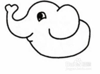 大象简笔画画法