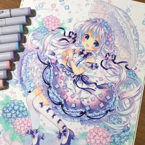 超可爱的洛丽塔动漫甜心少女头像手绘素材