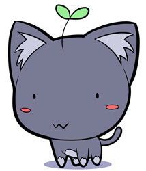求黑色卡通猫空间头像